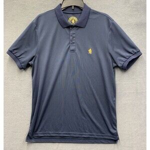 Albert Morris Comfort Polo Shirt Men's Size Large Blue Short Sleeve Preppy